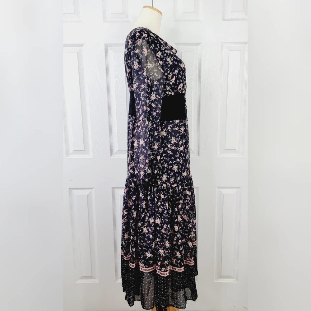 NWT I Madeline Floral Long Sleeve Maxi Dress - Picture 8 of 9